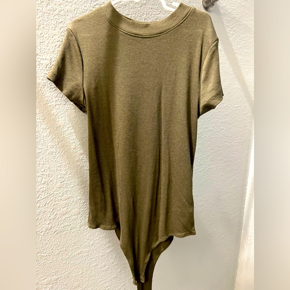 A New Day army green bodysuit top size XS